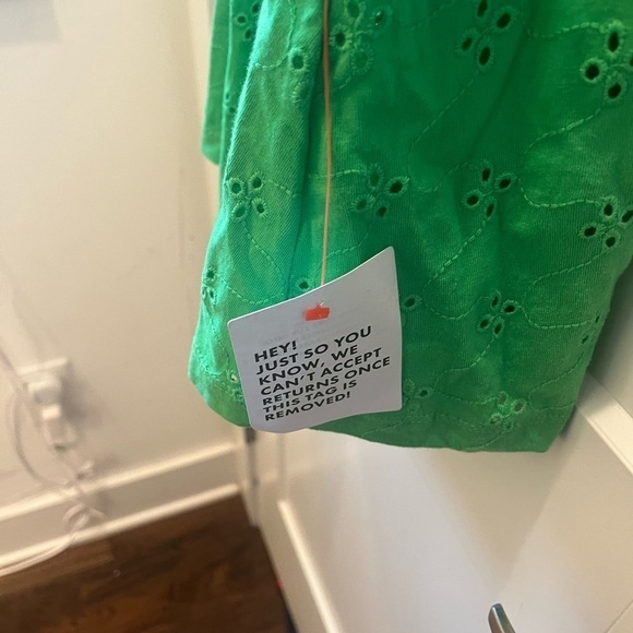 NWT ASOS DESIGN broderie v-neck mini sundress with cut-outs in bright green - Picture 8 of 8